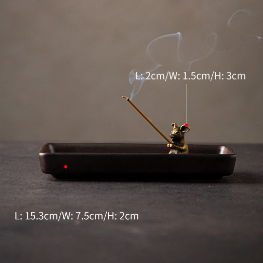 Cute Copper Pig Incense Stick Holder