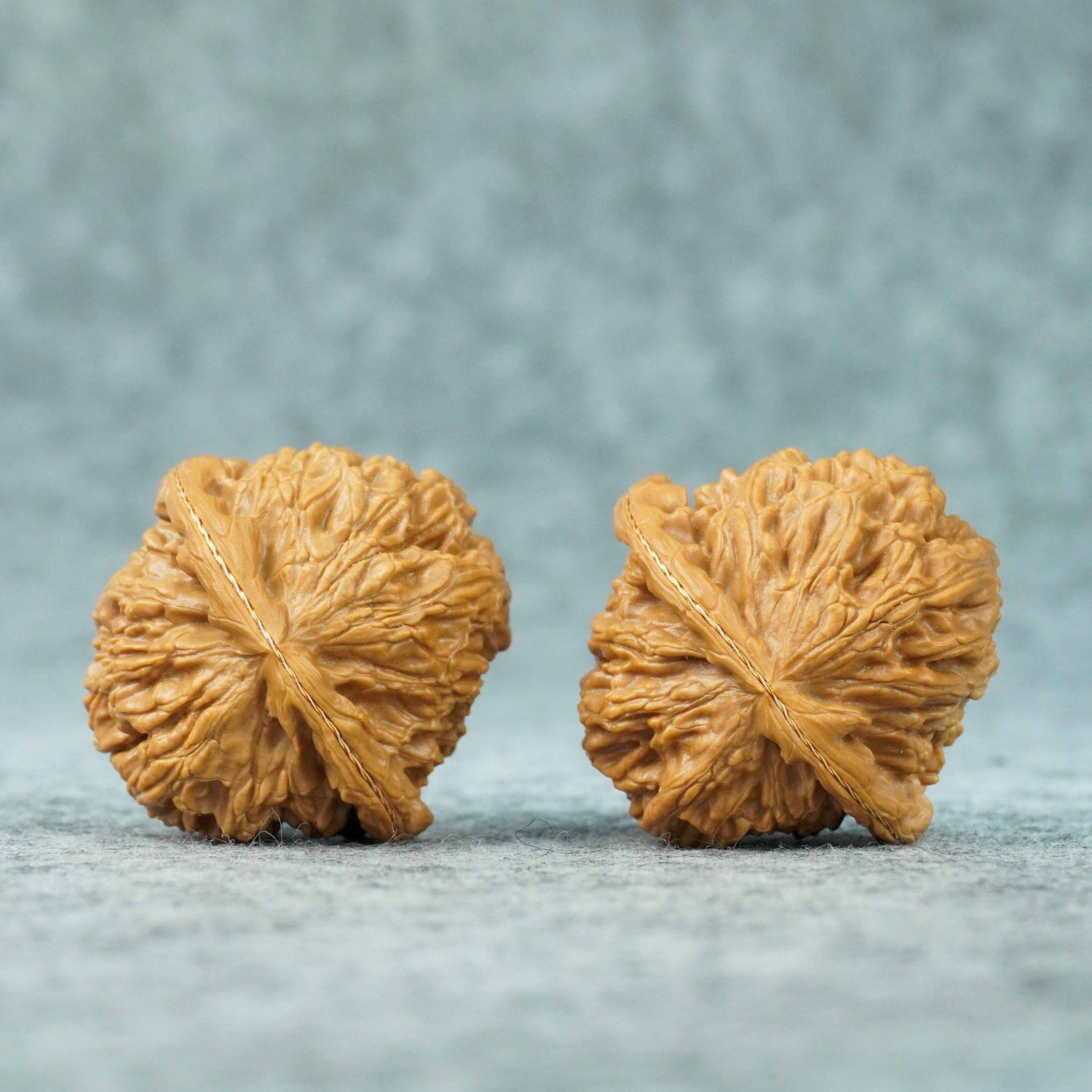 45mm Big White Lion Head Walnut Pair | One-of-a-Kind Listing | 070905