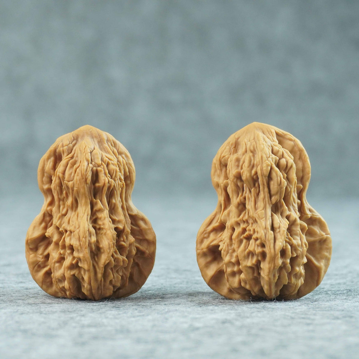 38mm Gourd-Shaped Wheat Spike Tiger Head Walnuts | One-of-a-Kind Pair | 070101