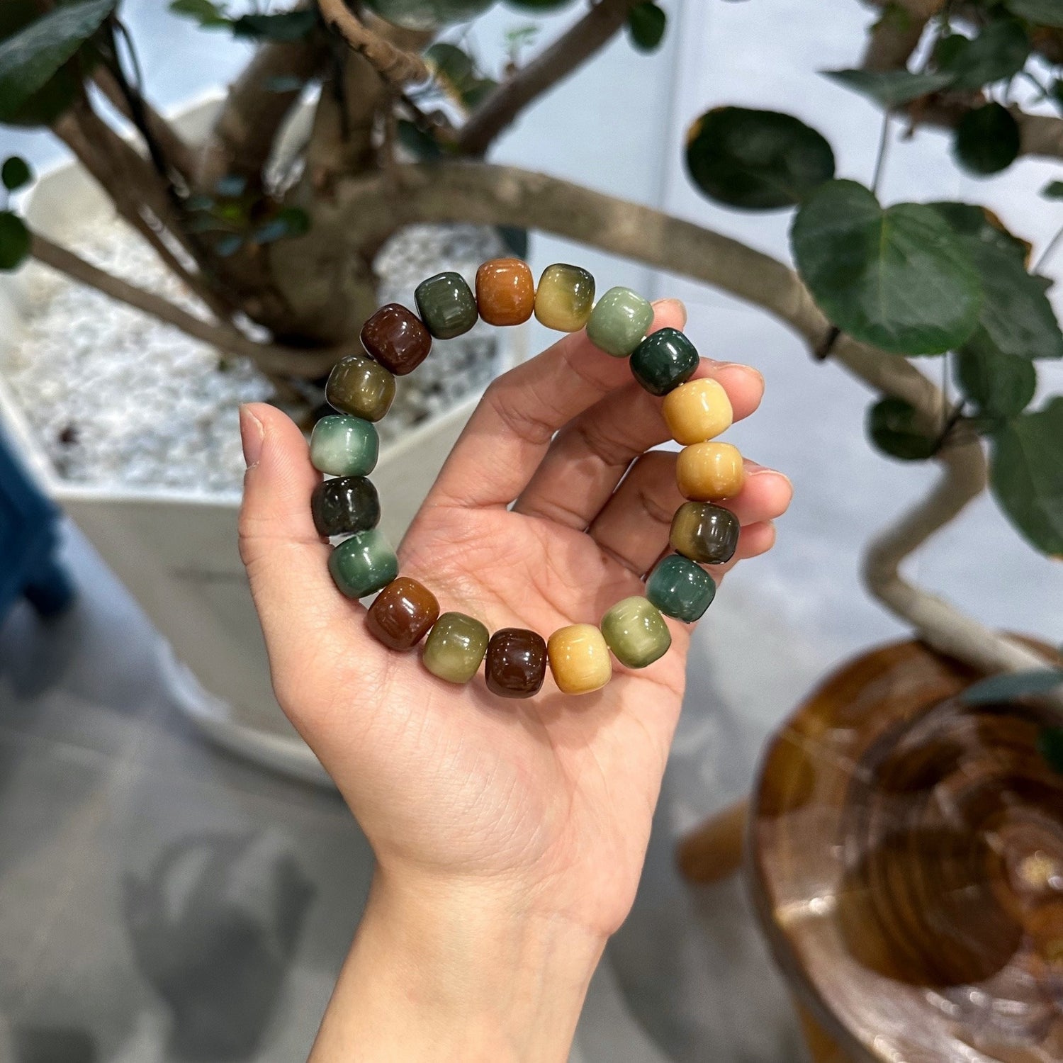 Latest DIY 12mm Bodhi Bead Bracelet（ Multiple Colors Available）