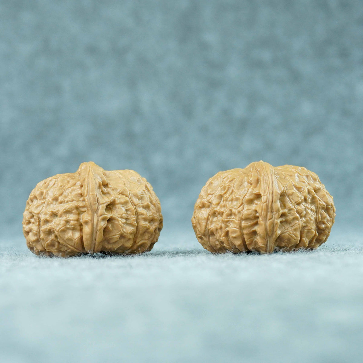 44mm Pumpkin-Form Lion Head Walnut Pair (Nangua Dun) | One-of-a-Kind Matched Pair | 101410
