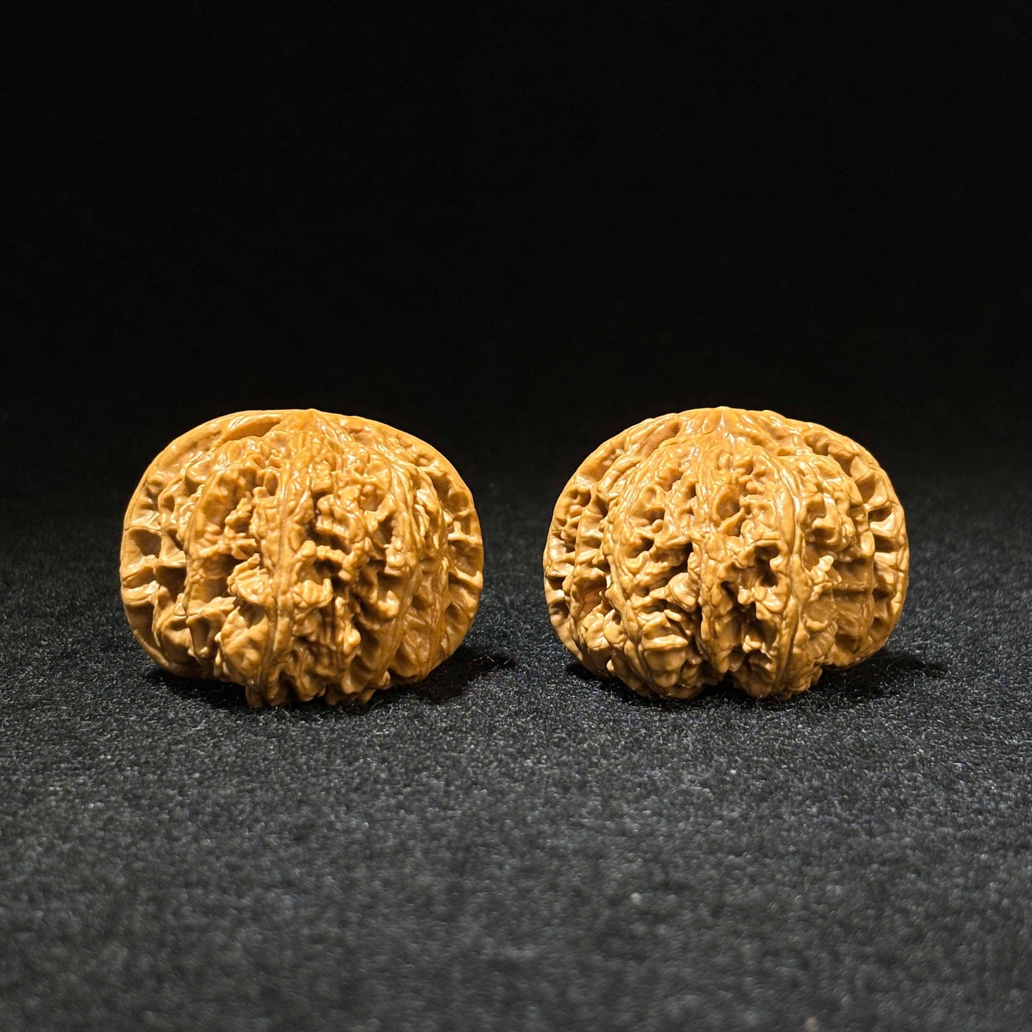47mm Thick Ridge Lion Head Walnuts| Low Profile | One-of-a-Kind Pair | Super Value Deal |  061807