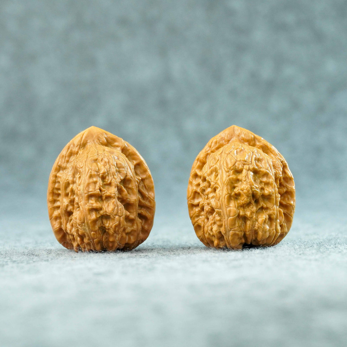 36.5mm Red Dragon Chicken Heart Walnut Pair | One-of-a-Kind Matched Pair | 092003
