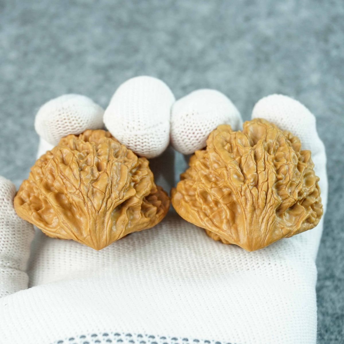 45mm Guanmao Snake Head Walnut Pair | One-of-a-Kind Matched Pair | 092302