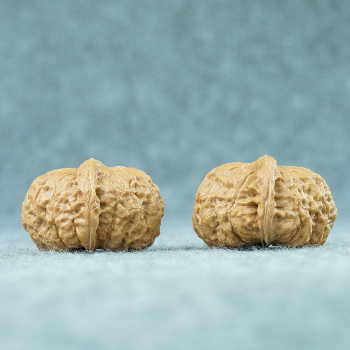 42mm Pumpkin-Form Lion Head Walnut Pair (Nangua Dun) | One-of-a-Kind Matched Pair | 101408