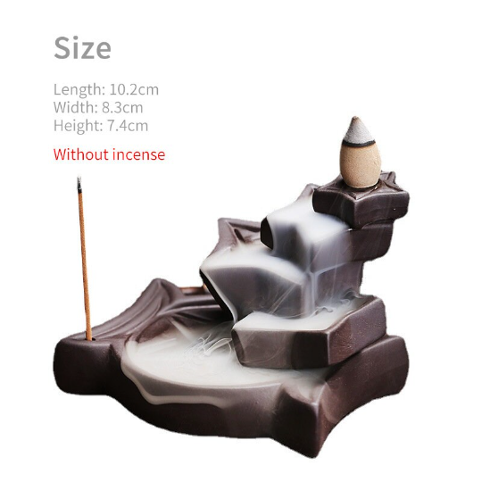 Purple Clay Waterfall Backflow Incense Burner