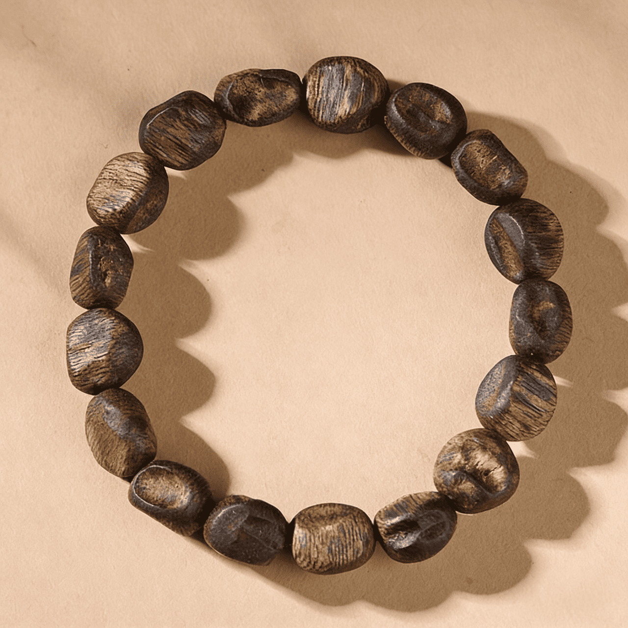 Natural Hainan Scarred Agarwood Bracelet