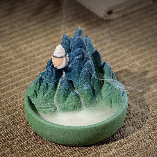 Creative Mountain River Ceramic Healing Incense Burner