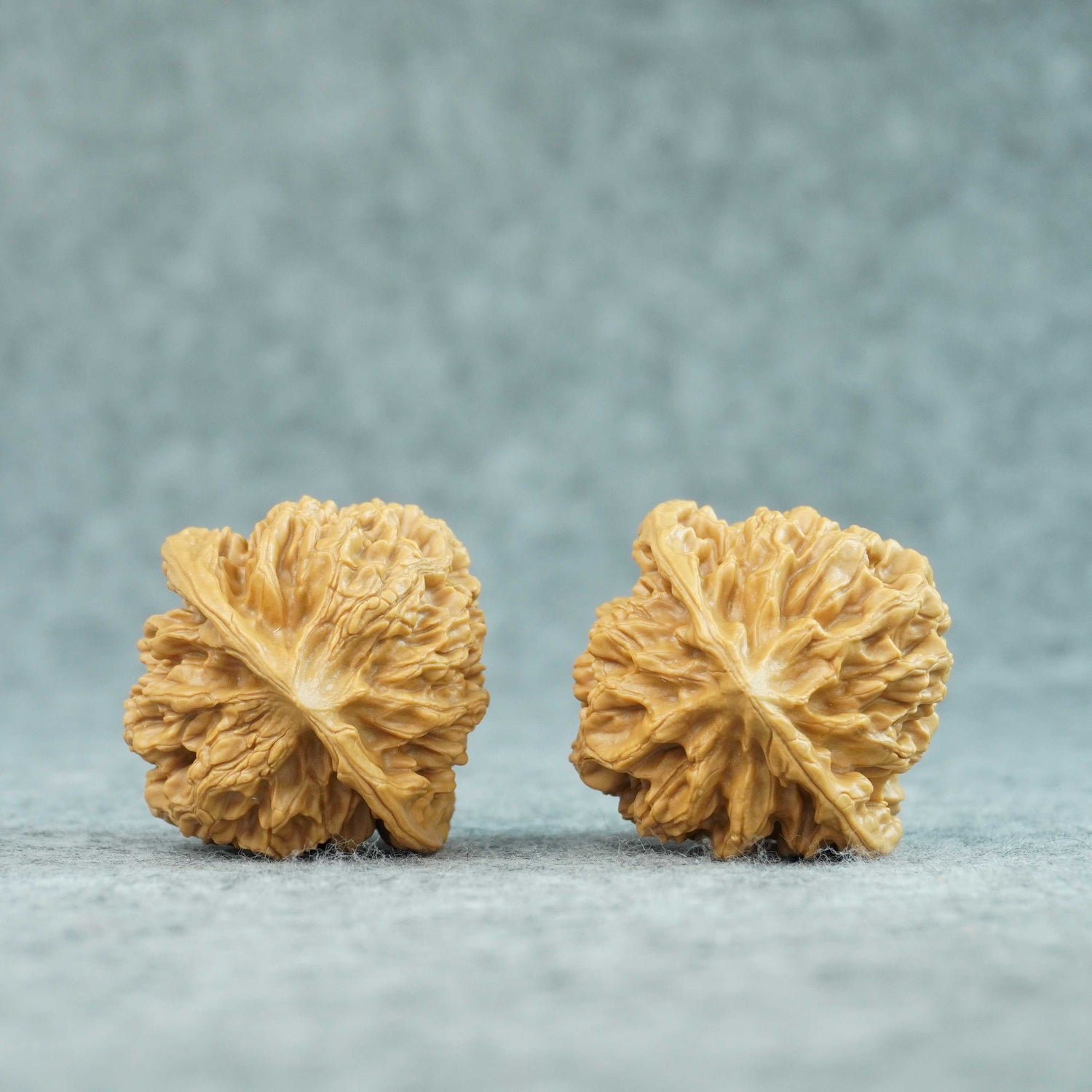 49mm Emperor Lion Head Walnut Pair | One-of-a-Kind Listing | 072102
