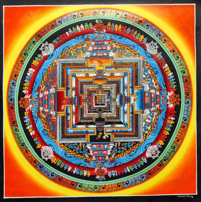 Kalachakra Thangka Hand Painted Tibetan Thangka Painting