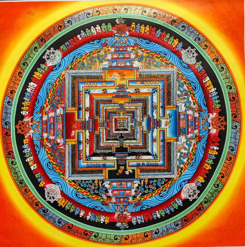 Kalachakra Thangka Hand Painted Tibetan Thangka Painting