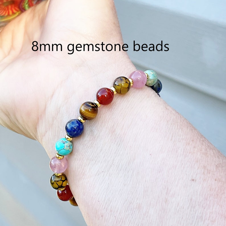 Seven Chakra Energy Bracelet Healing Beaded Buddha Charm Bracelet