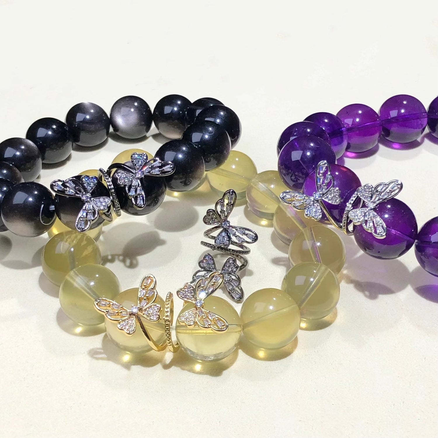 Crystal accessories DIY butterfly spacer beads, spacers