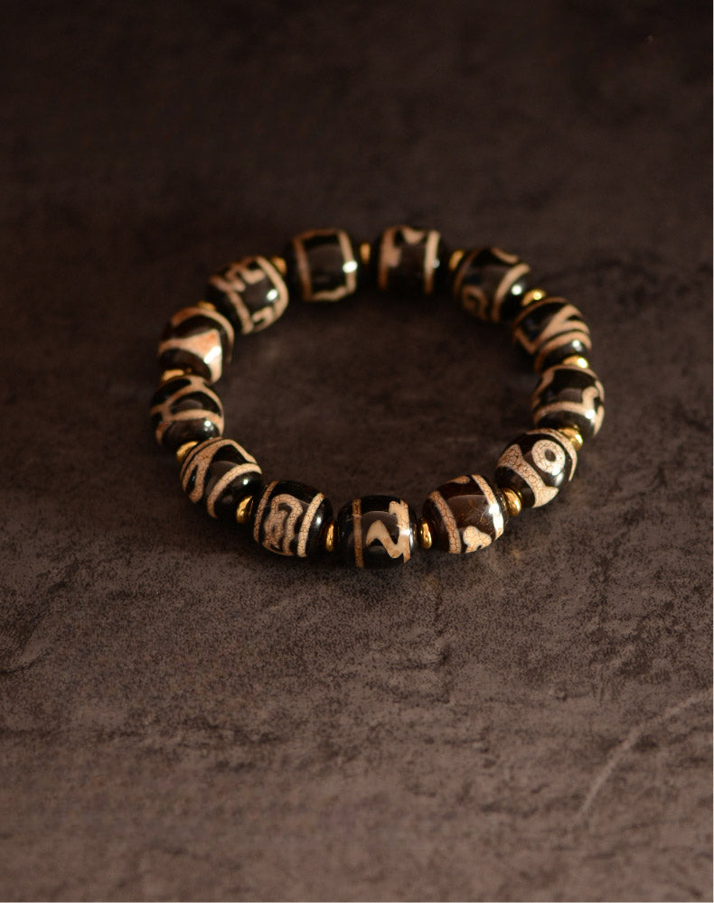 Tibetan Dzi Bracelet 14mm