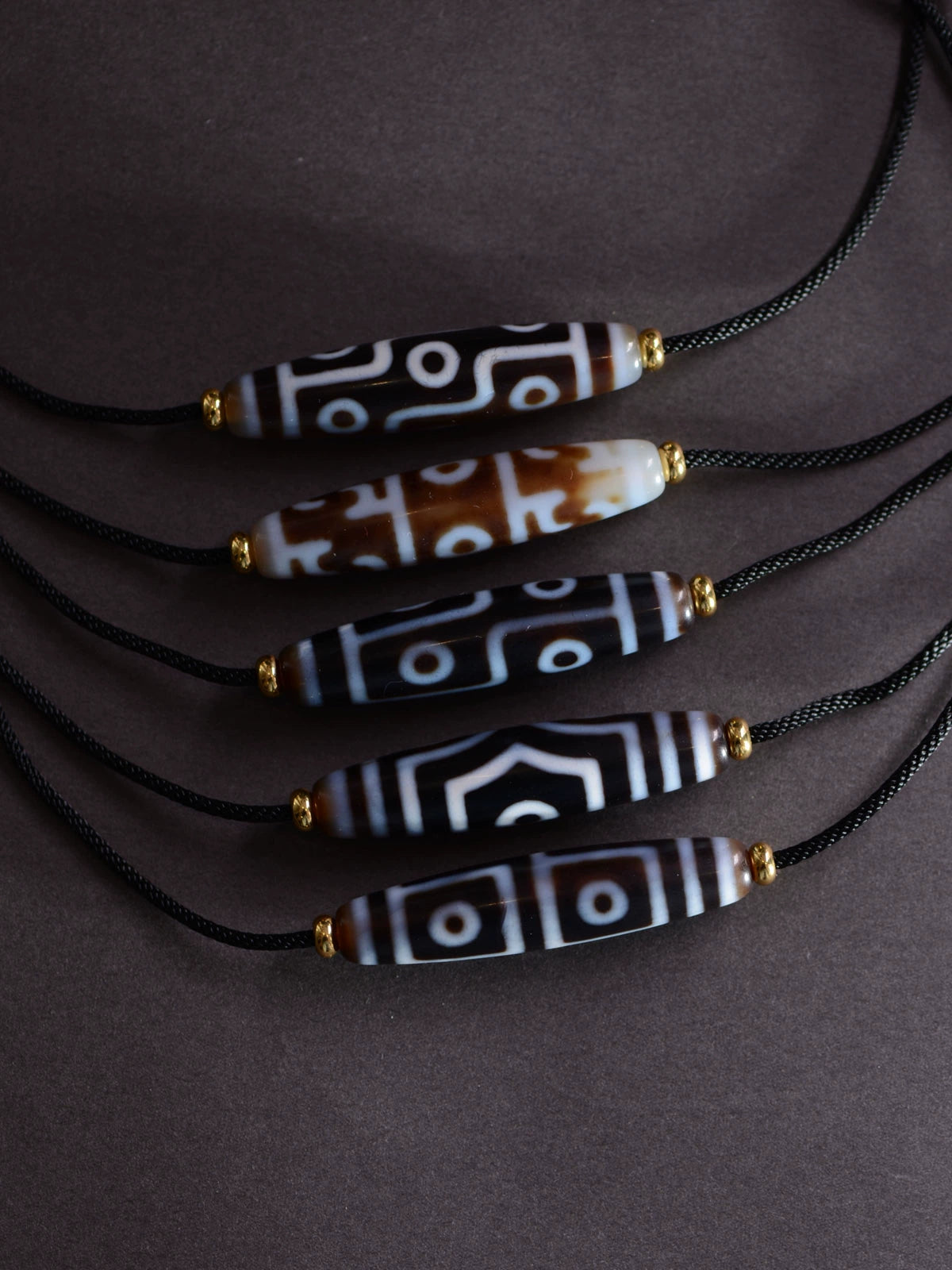 Tibetan Agate Dzi Beads Pendant 54mm