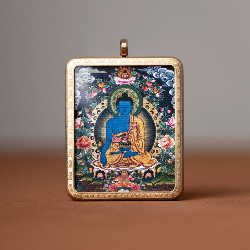 Tibetan Thangka  Amulet Talisman Pendant Necklace (35mm*45mm)